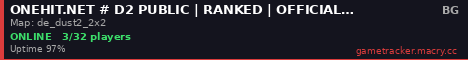 ONEHIT.NET # D2 PUBLIC | RANKED | OFFICIAL | CLASSIC | REVIVE SYSTEM