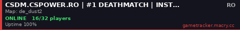 CSDM.CSPOWER.RO | #1 DEATHMATCH | INSTANT RESPAWN | 1000 FPS